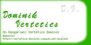 dominik vertetics business card